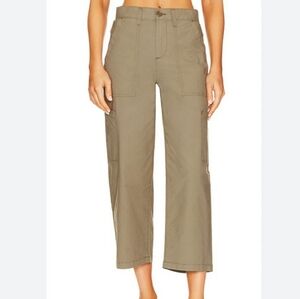 AGOLDE Daria Utility cropped cotton-blend poplin wide-leg pants